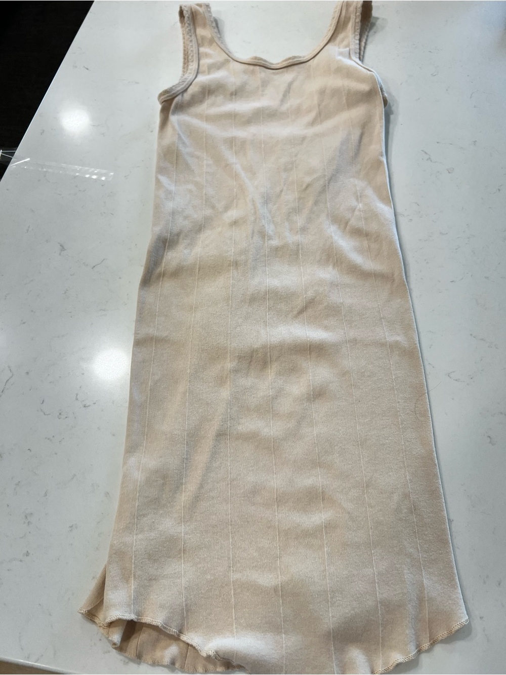 Urban Outfitters Cream Ribbed Tank Top Dress Loungewear size Sm-265